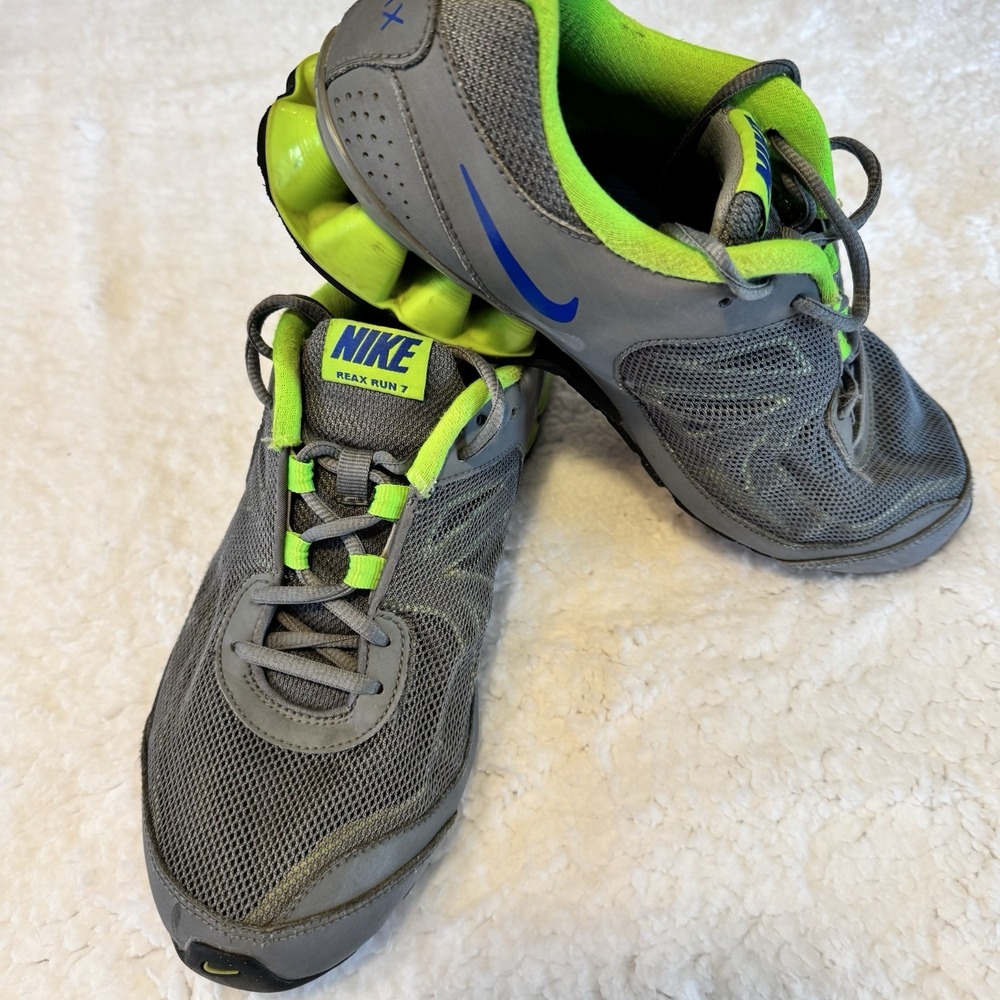 Nike Shoes Reax Men's Running‎ Shoes Size 8.5 Color: Gray/Green Cushion Heel